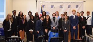 University of Miami students pose for a photo at the Library of Congress