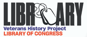 Veterans History Progect logo - Library of Congress with dogtag