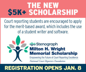 Stenograph Scholarship ad